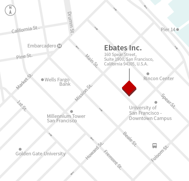 Access Map of Rakuten Group, Inc. Ebates Inc. dba Rakuten office.