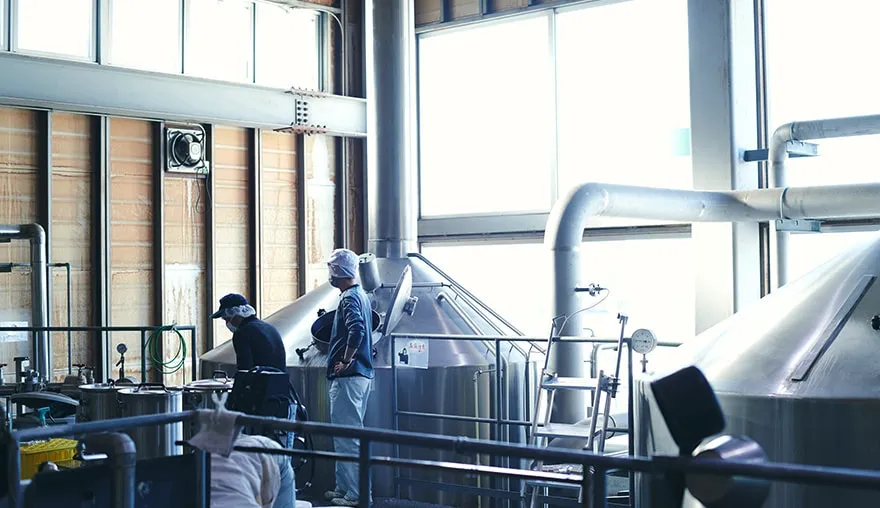 Photo of the inside of Yoho Brewing brewery