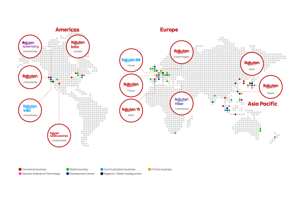 Rakuten Group Global Map